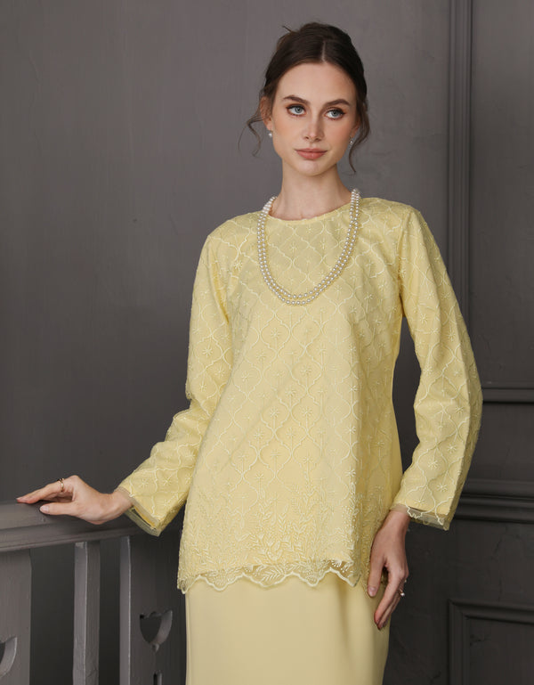 BAJU KURUNG KEDAH ADDARA (SWEET YELLOW)